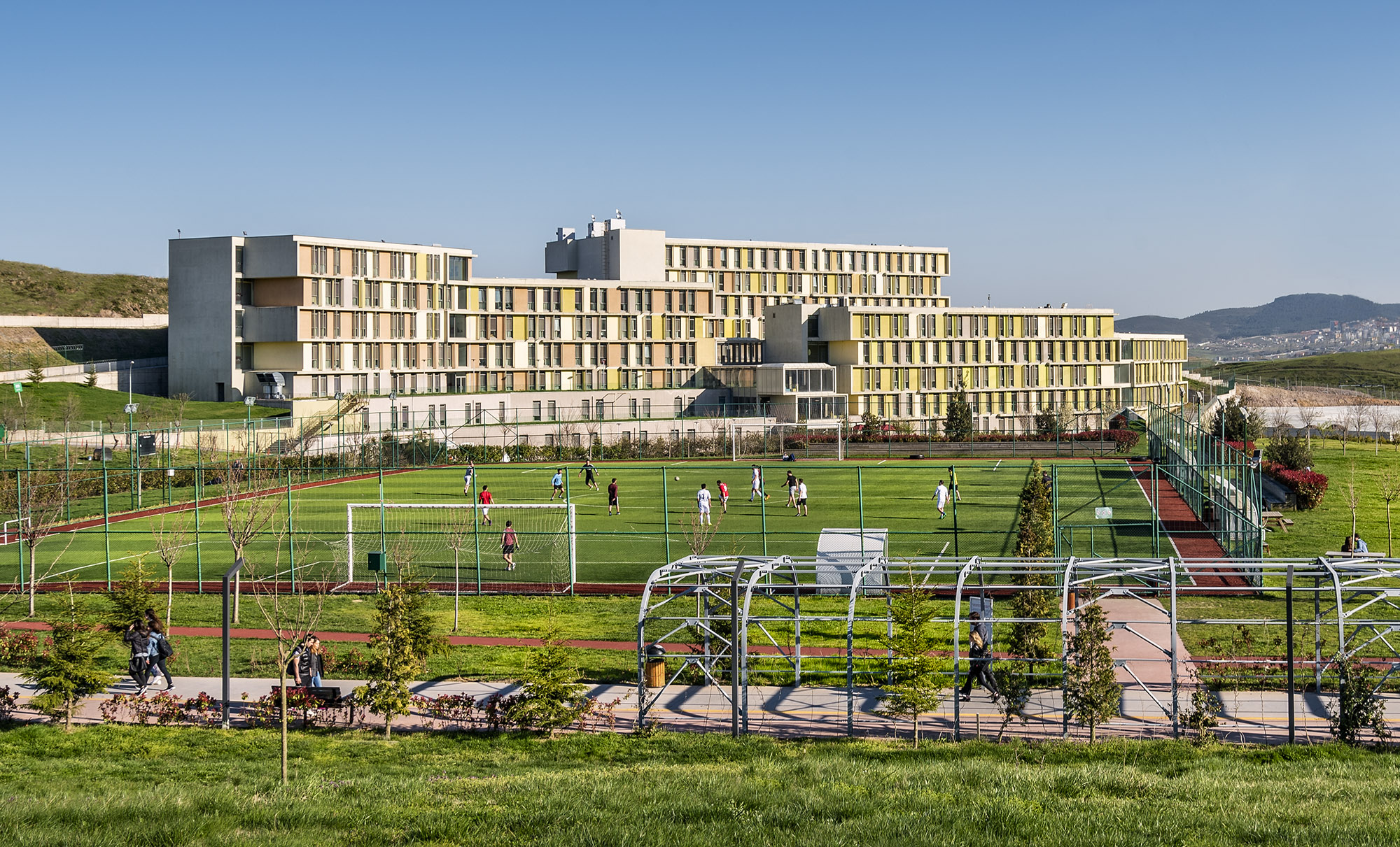 Football field on campus