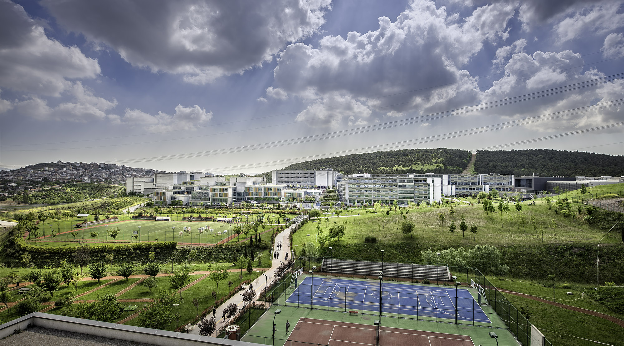 Özyeğin University campus aerial view